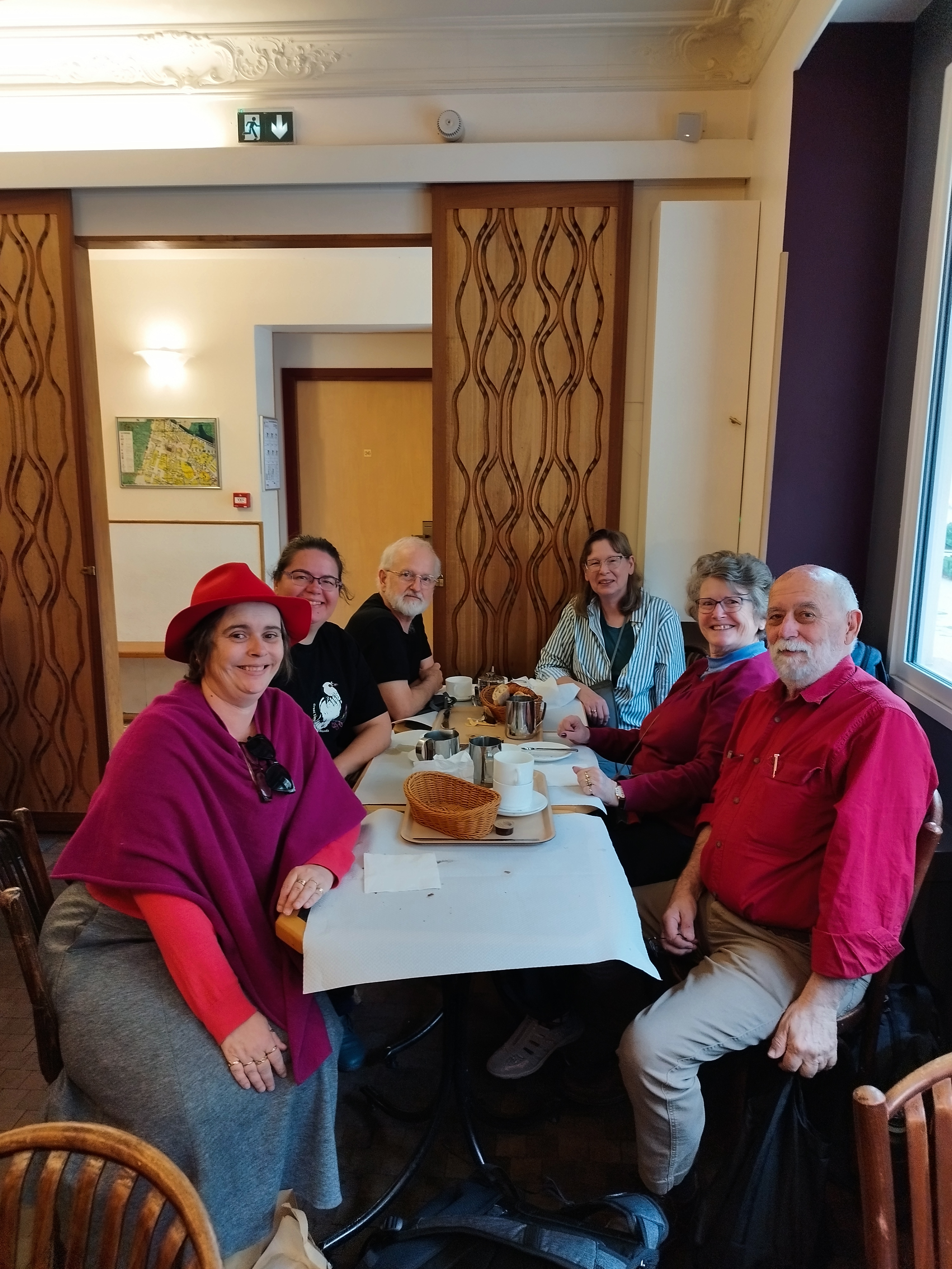 Breakfast with new friends from the USA